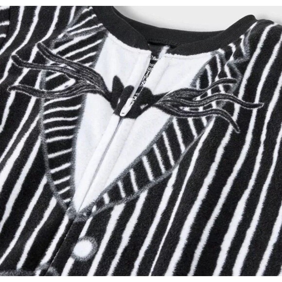 The Nightmare Before Christmas Jack Blanket Sleeper Footed Pajamas Hat 18 Months - Picture 2 of 6